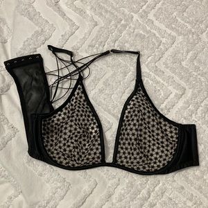 Victoria's Secret Black Starburst Unlined Plunge Bra